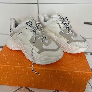 Naked Wolfe White Leather Sneakers
